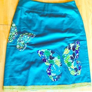 Boden butterfly appliqué skirt, US 6.